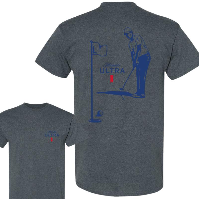 Michelob Ultra Golfing T-Shirt, 2 Side T-Shirt, Youthful & Vibrant, Every Size AvailableVariant, For Men