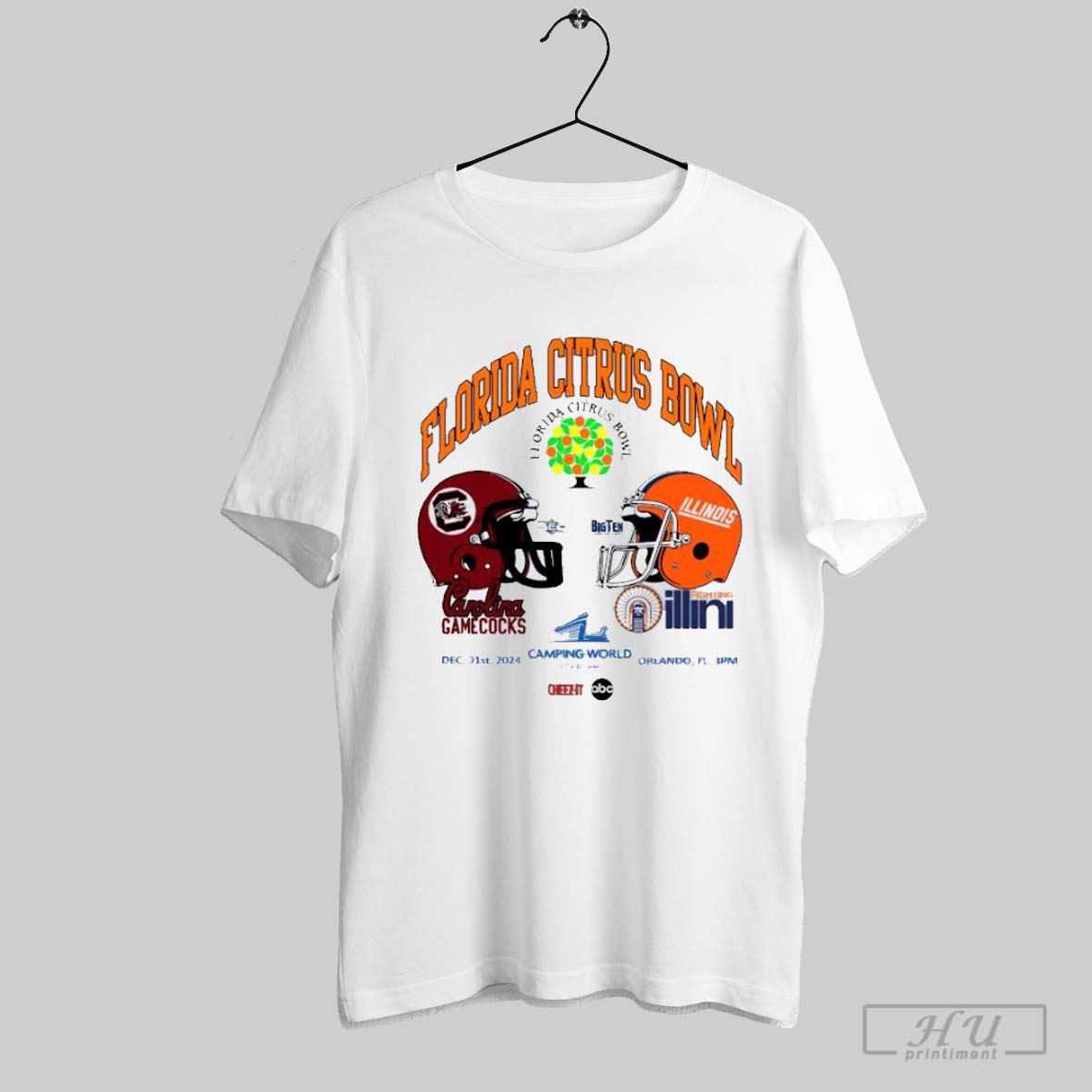 South Carolina Gamecocks Vs Illinois Fighting Illini Dec 31st 2024 Florida Citrus Bowl T Shirt