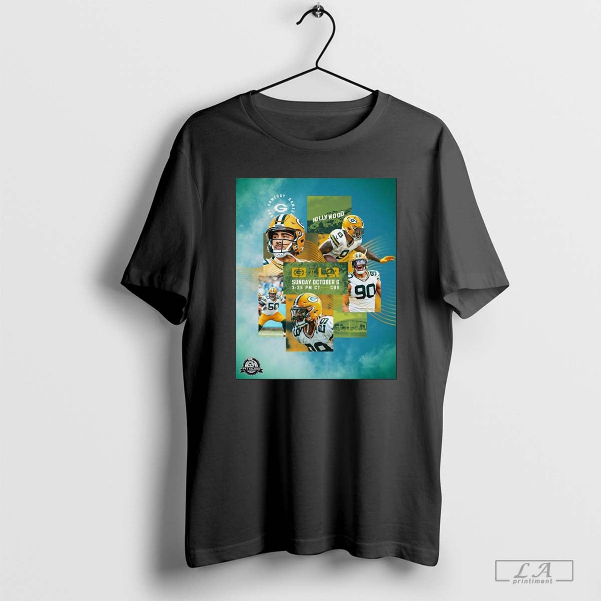 Poster Gameday Green Bay Packers At Los Angeles Rams Sunday Oct 6 2024 Shirt