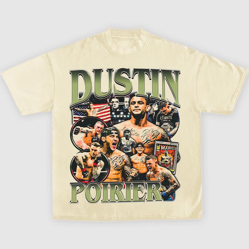 DUSTIN POIRIER TEE, Boxing T-shirt, Boxer Tee, Sports Shirt, Athletic Tee, Workout T-shirt, Gift for Him Hoodie Sweatshirt Menswear Streetwear