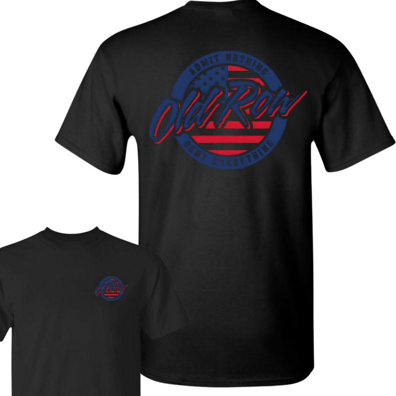 Old Row Retro Circle Graphic T-Shirt, Full Color T-Shirt, For Men, For Women