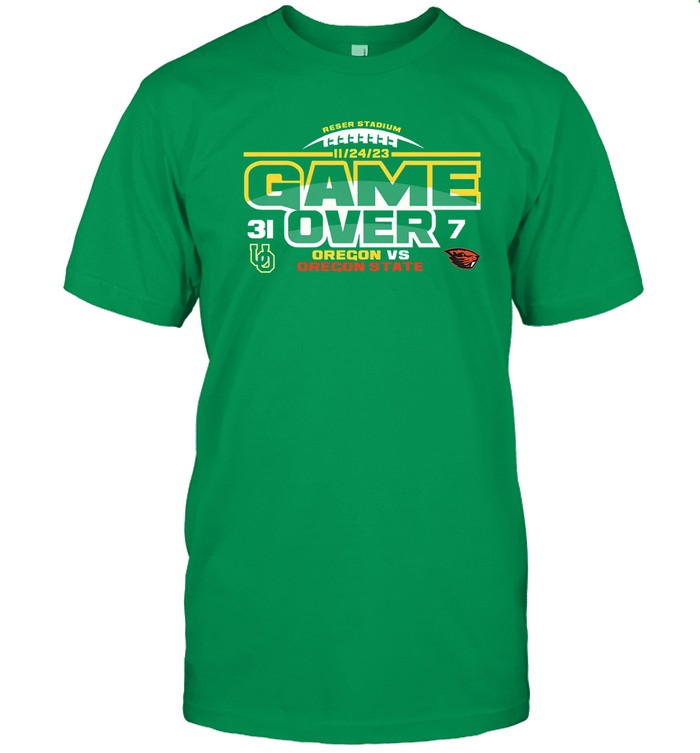 Oregon Ducks vs. Oregon State Beavers 2023 Rivalry Game Score T-Shirt