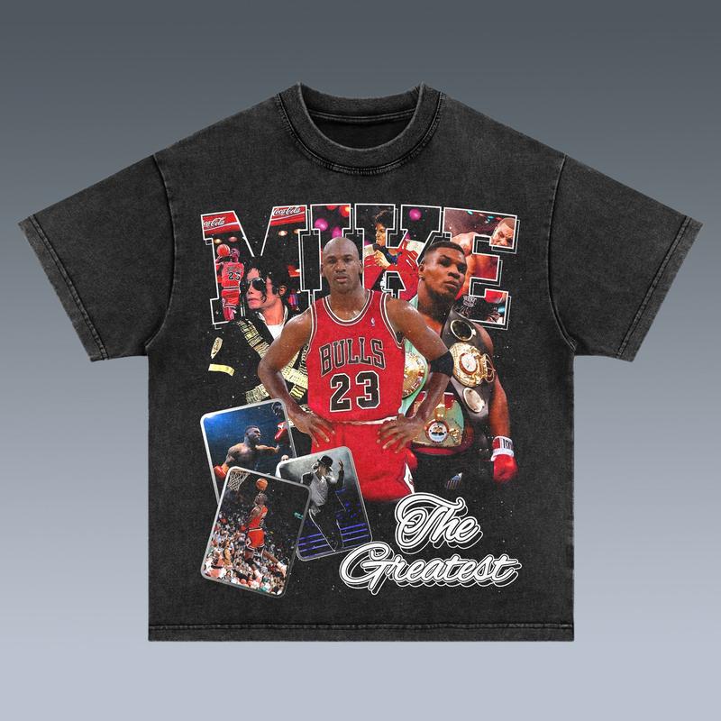 MIKE GOAT Graphic Shirt, Soft Cotton Unisex Basketball Crewneck T-Shirt Sport Fan Clothing Menswear Top Day