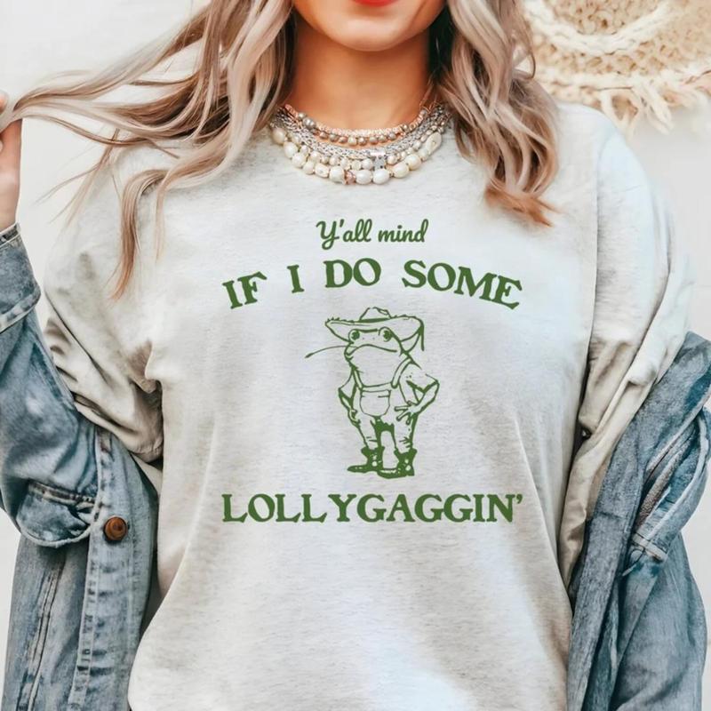 Funny Frog Shirt, Meme Shirt, Cowboy Frog Shirt, Funny Western Shirt, Meme Graphic Tees,90s Graphic Shirt Cotton Printed