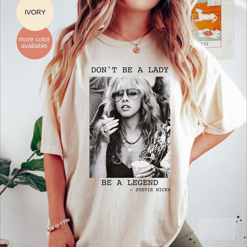 Vintage Don't Be A Lady  Shirt . Casual Collar Comfort Cotton Comfort Cotton