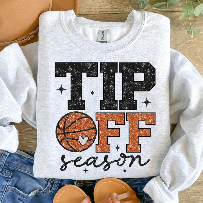 Game Day Basketball Blink Digital Graphic Basketball Crewneck Sweatshirt, Basketball Mama, Basketball Mom, Basketball Season Game Day Shirt