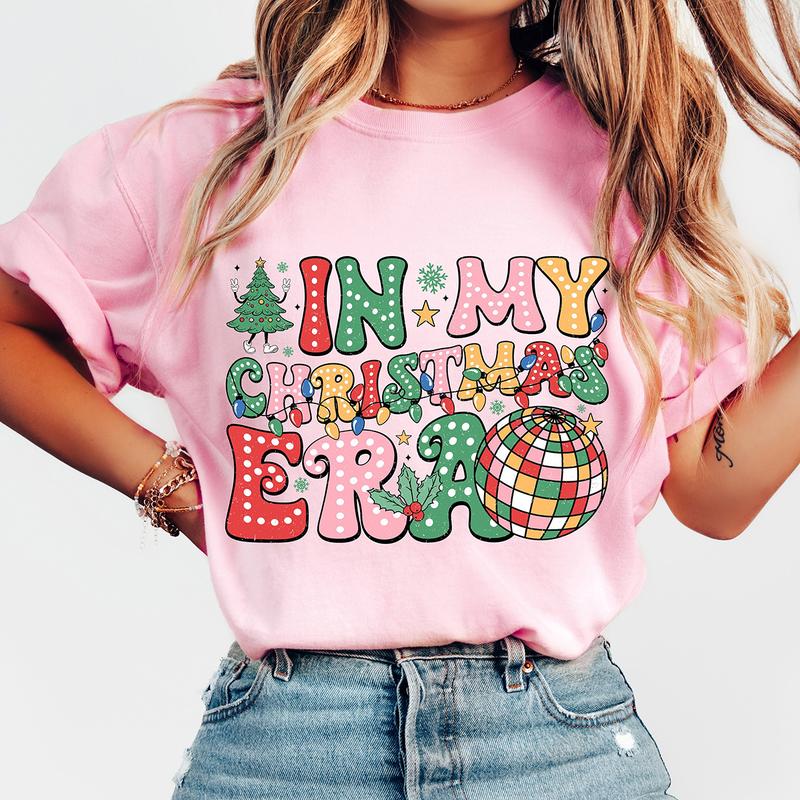 In My Christmas Era Sweatshirt, Retro Christmas Shirt, Christmas Doodle Dots, Christmas Shirt Sublimation, Merry Christmas, Vintage Christmas Tee