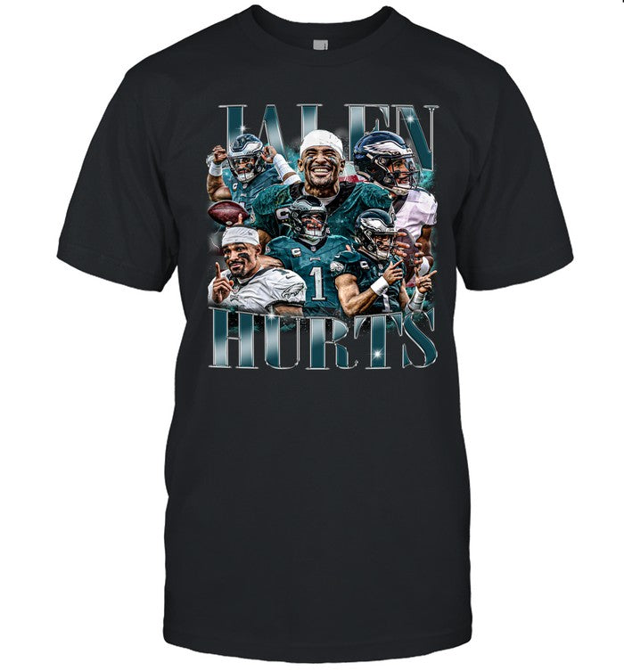 Jalen Hurts Shirt, Football American Graphic Vintage, Football 90s Bootleg