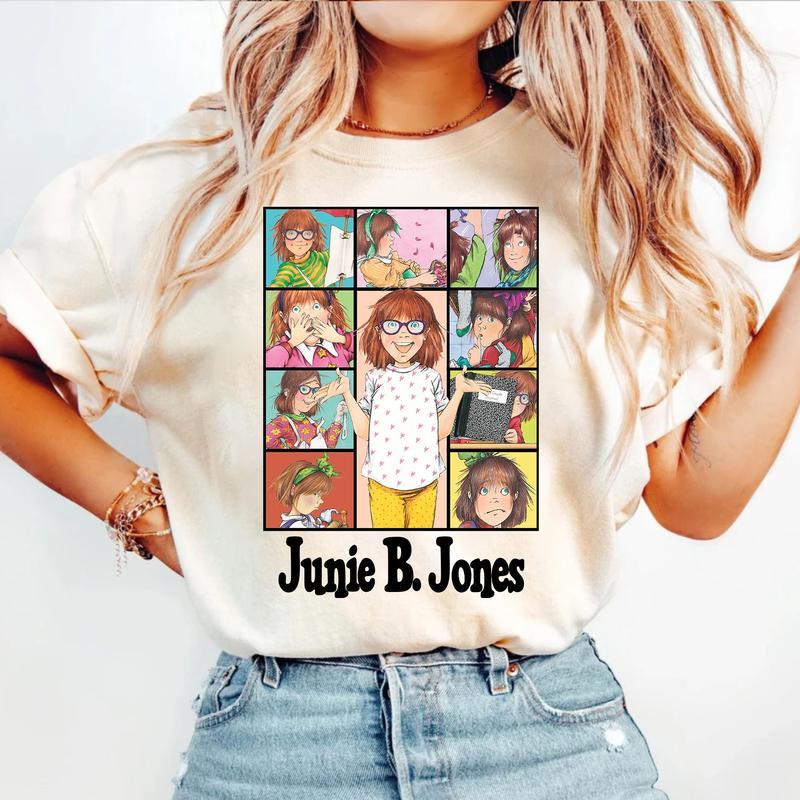 J.u.n.ie B Teacher Shirt, Gift For Teacher, School Theme Shirt, First Grade Teacher Comfort Cotton Fabric Tee
