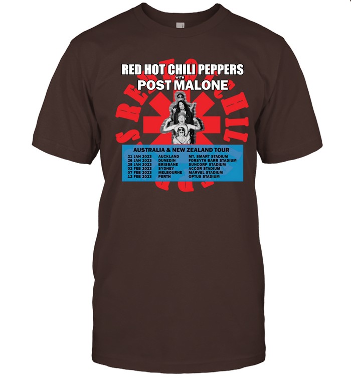 Red Hot Chili Peppers with Post Malone Auckland, New Zealand Tour 2023 Tee