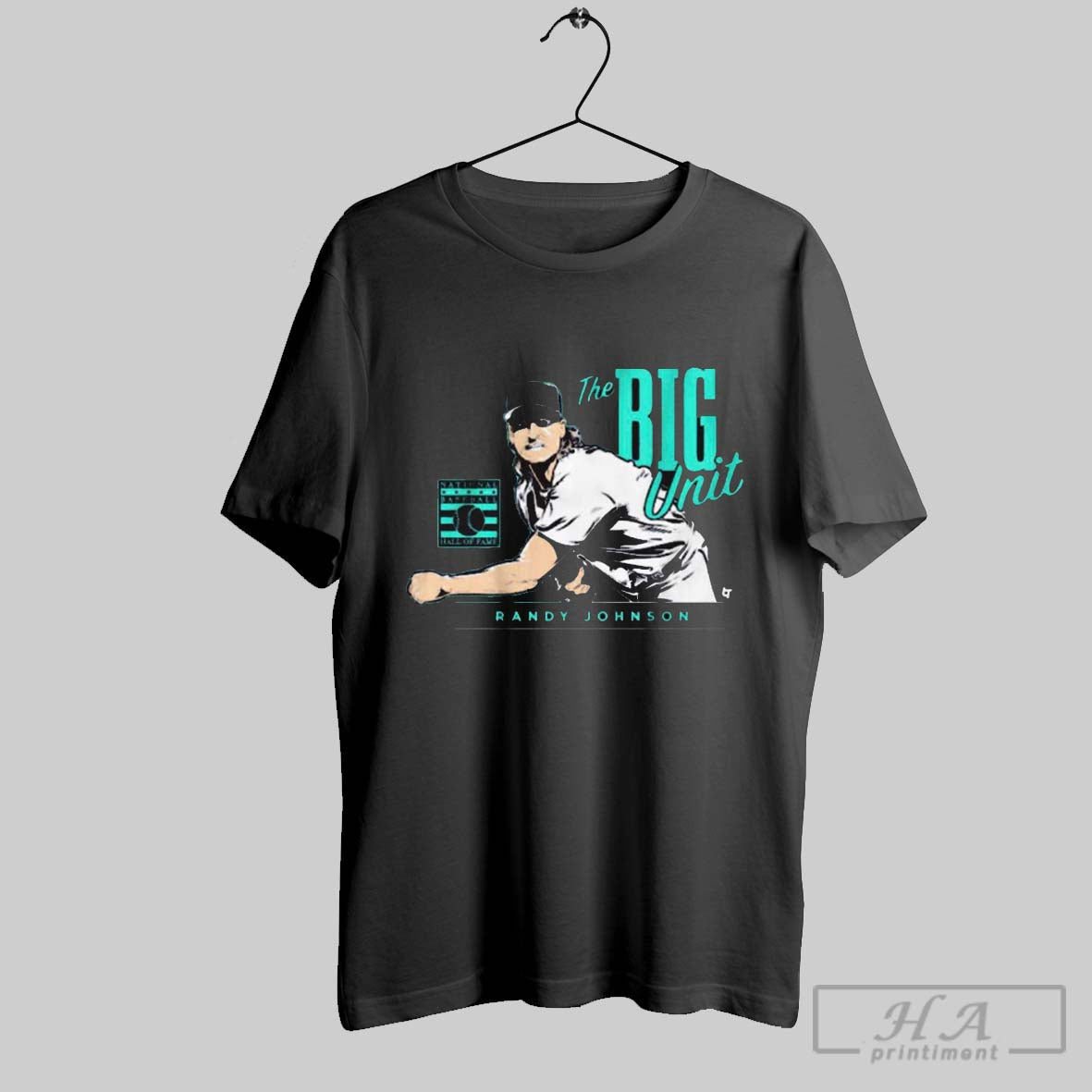 Randy Johnson The Big Unit Seattle Mariners National Baseball Hall Of Fame T Shirt