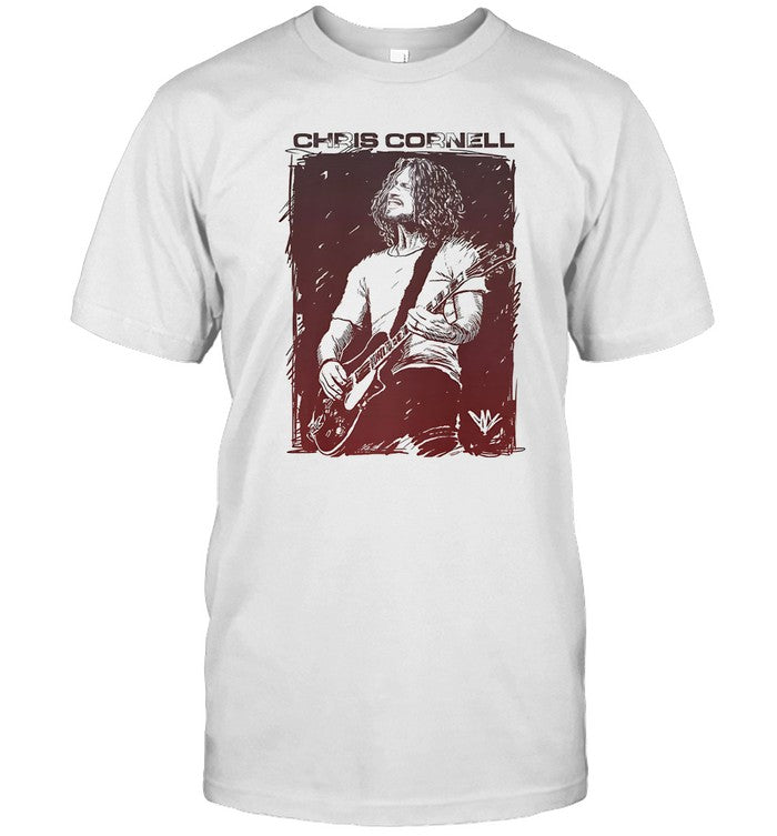 T-Shirts Chris Cornell Sketched Guitar 2023