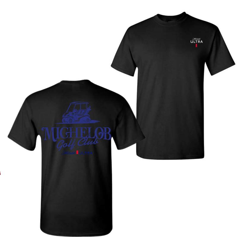 Michelob Ultra Tshirt, Golf Cart Golf Club Tee, 2 side Tshit For Men For Women