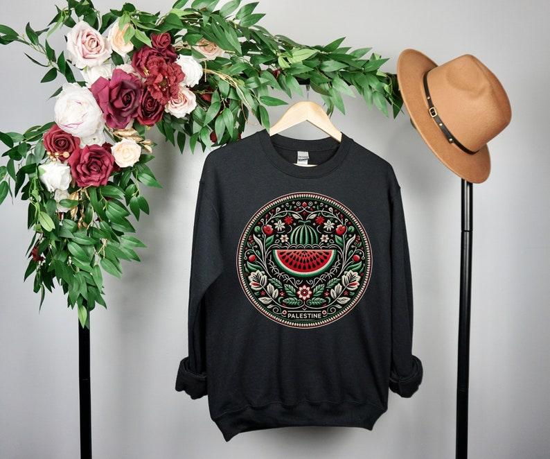Palestine Sweatshirt ,Free Palestine, Fruit Sweatshirt ,Protest Shirt. Casual Collar Comfort Cotton