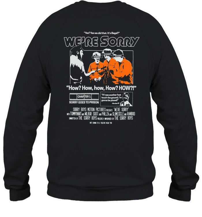 Sorry Boys T Shirt 2023