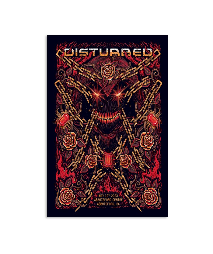 Disturbed Abbotsford Bc May 12Th 2023 Abbotsford Centre Poster