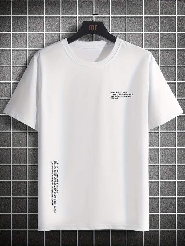LGBTQ+Ã‚Â Men's Regular Fit Letter Print Round Neck Short Sleeve Graphic Tee, Men's Summer Clothes, Casual Crewneck T-shirt for Summer Outdoor,Ã‚Â LGBT Outf