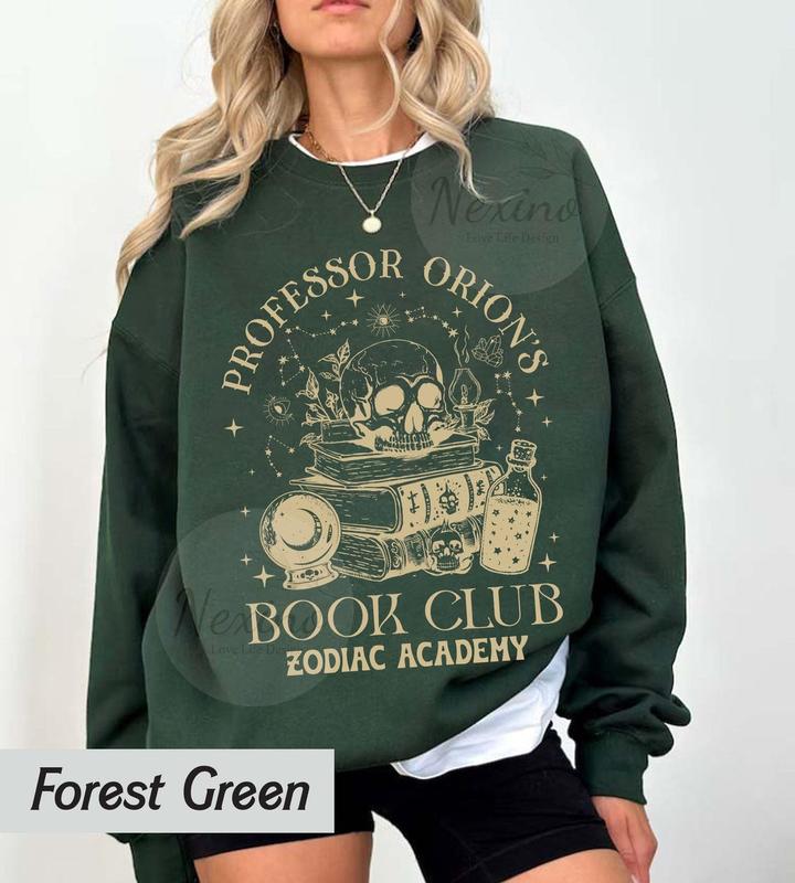 Professor Orions Book Club Zodiac Academy Sweatshirt, Gift for Book Lover, Fantasy Reader, Bookworm Merch, Bookish Merch, Booktok Shirt, T-Shirts, Cre