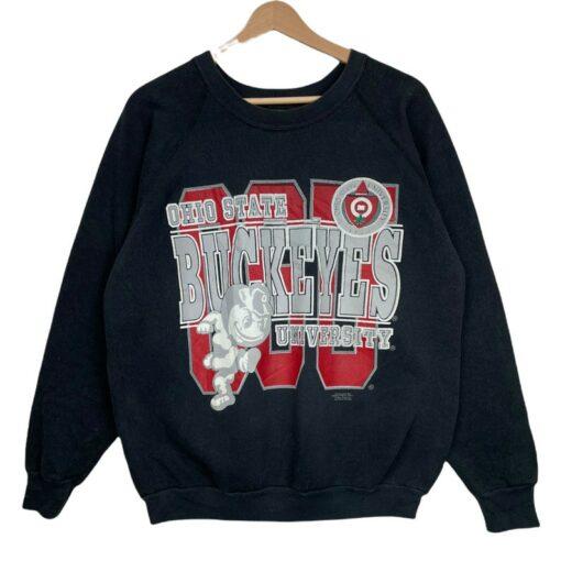 90s Ohio State Buckeyes NCAA Black Unisex t-shirt, sweatshirt, hoodie Cotton Menswear