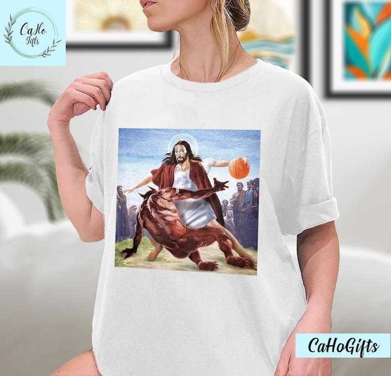 Jesus Crossing Christian T-Shirt, Jesus Shirt, Jesus Basketball  sweater and hoodie