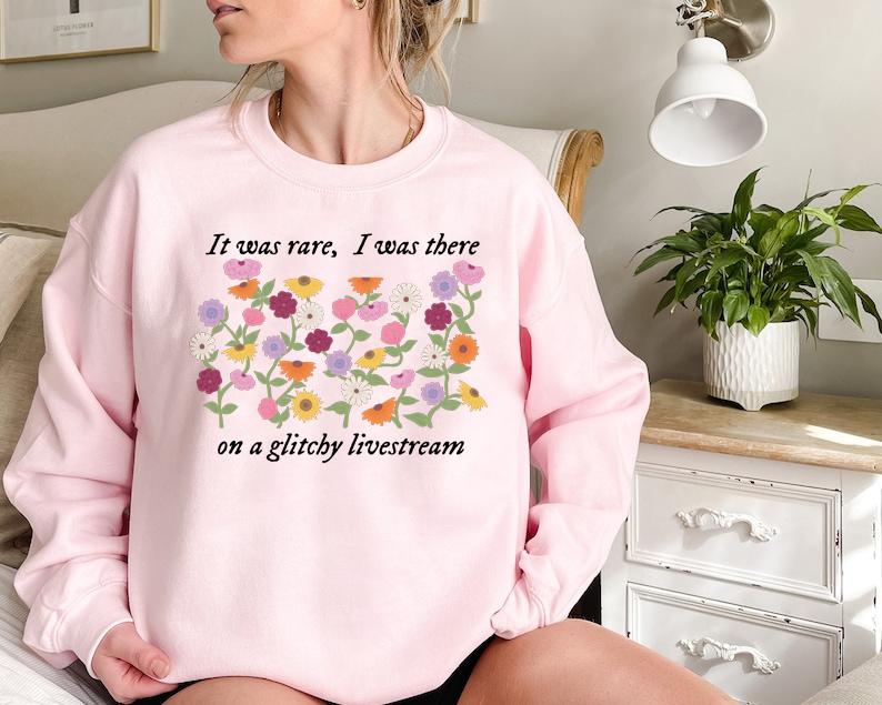 ON A GLITCHY LIVESTREAM Vintage Eras Piano Flower TshirtSweatshirtHoodie, Vintage Flowers Sweatshirt, Dark chocolate Suprised Song Tshirt