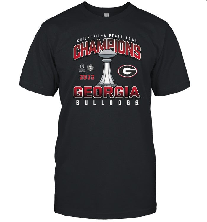 Georgia Bulldogs College Football Playoff 2022 Peach Bowl Champions Favorite Cheer Tee