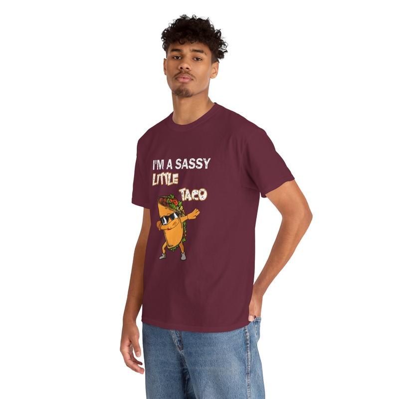 I'm A Sassy Little Taco T-Shirt - Fun & Playful Taco Lover Tee, Taco Shirt, Cute Tee, Gift for Lover Taco, Gift for Friends - Trending, Crew Neck, Top