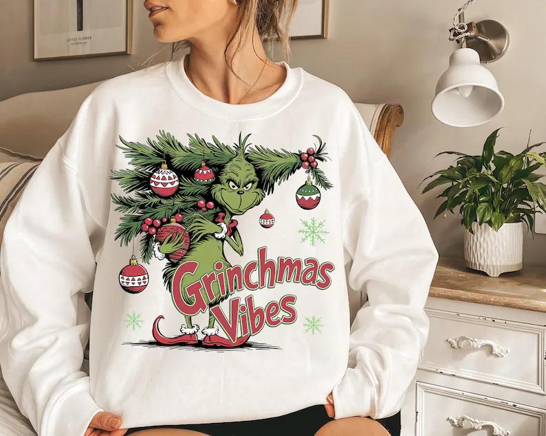 Christmas Grinc Shirt Grincmas Vibes Sweatshirt, Merry Christmas Sweatshirt, Christmas Sweatshirt