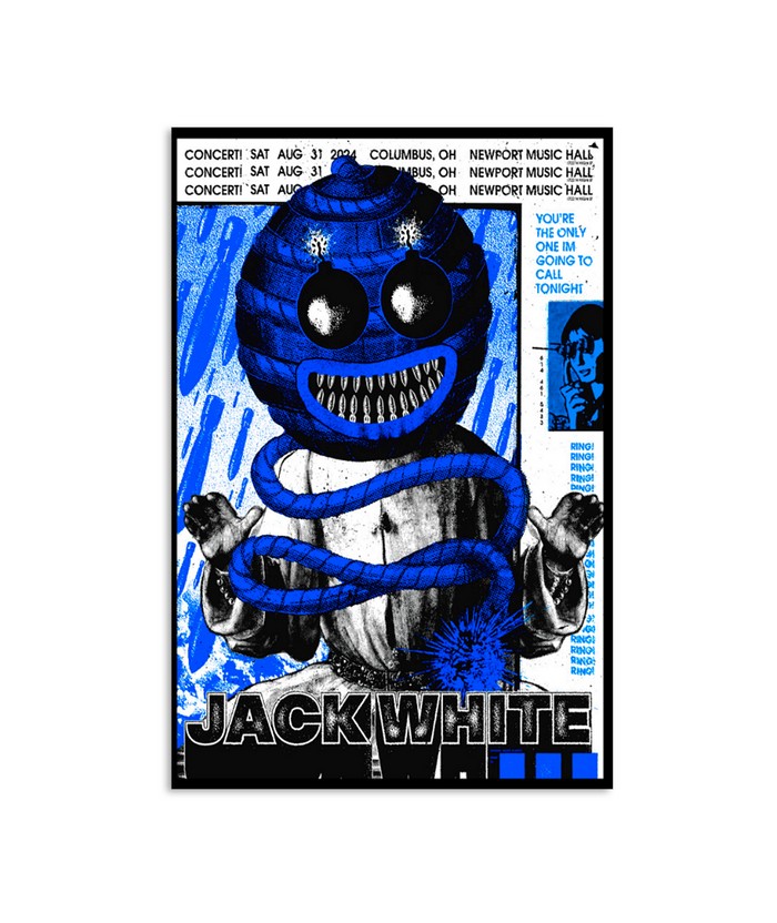Jack White August 31 2024 Newport Music Hall Columbus, OH Poster