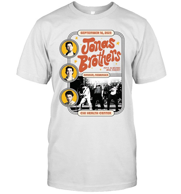 Jonas Brothers Five Albums. One Night. At Chi Health Center Omaha On Sat Sep 16, 2023 Shirt