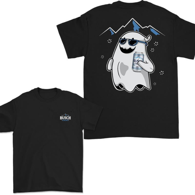 Busch Light Ghost Halloween 2 Sided T-Shirt, Busch Light Shirt For Men And Women, Halloween Trendy Shirt