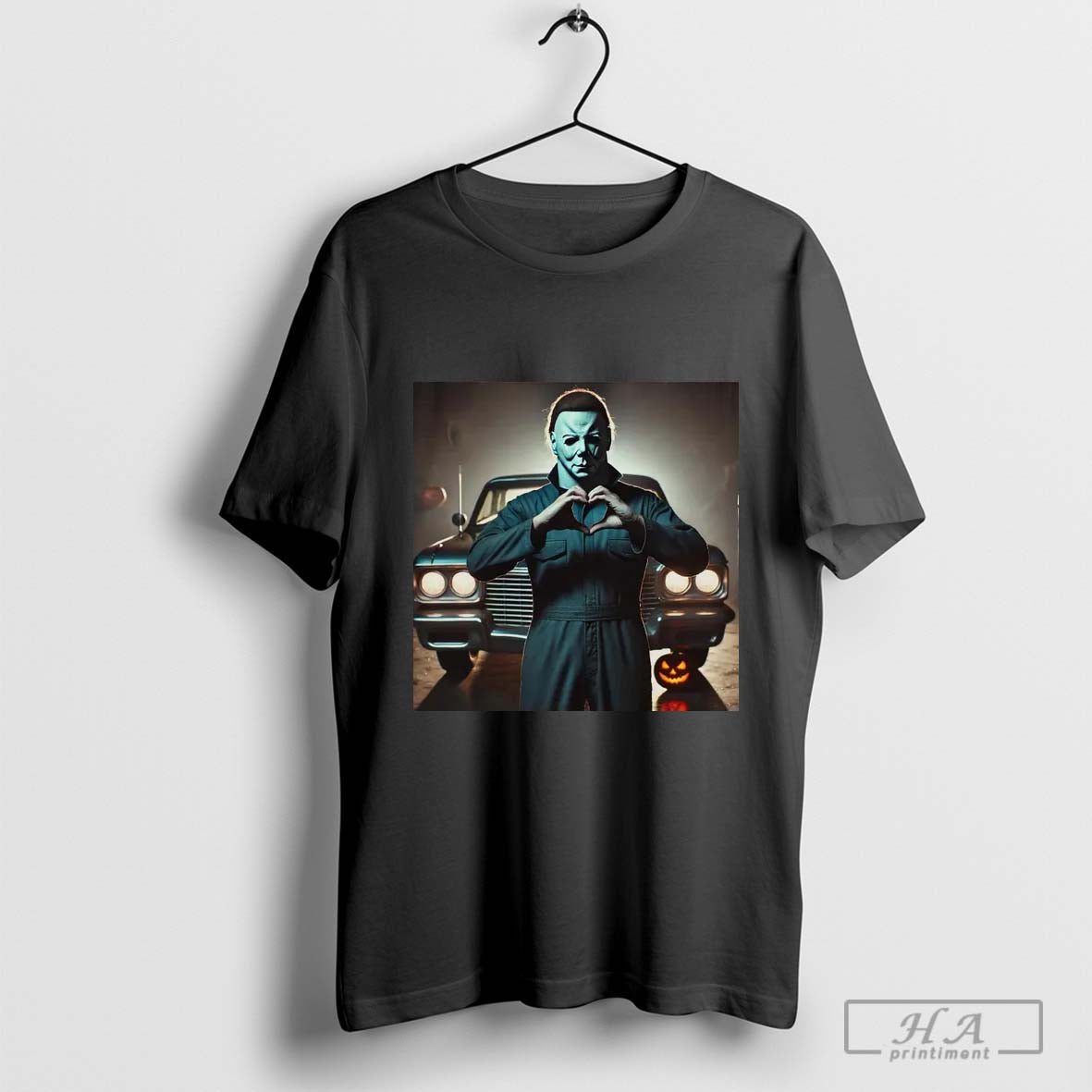 Retro Michael Meyers Halloween Heart Hands T-Shirt, Michael Meyers Halloween Shirt, Horror Movie