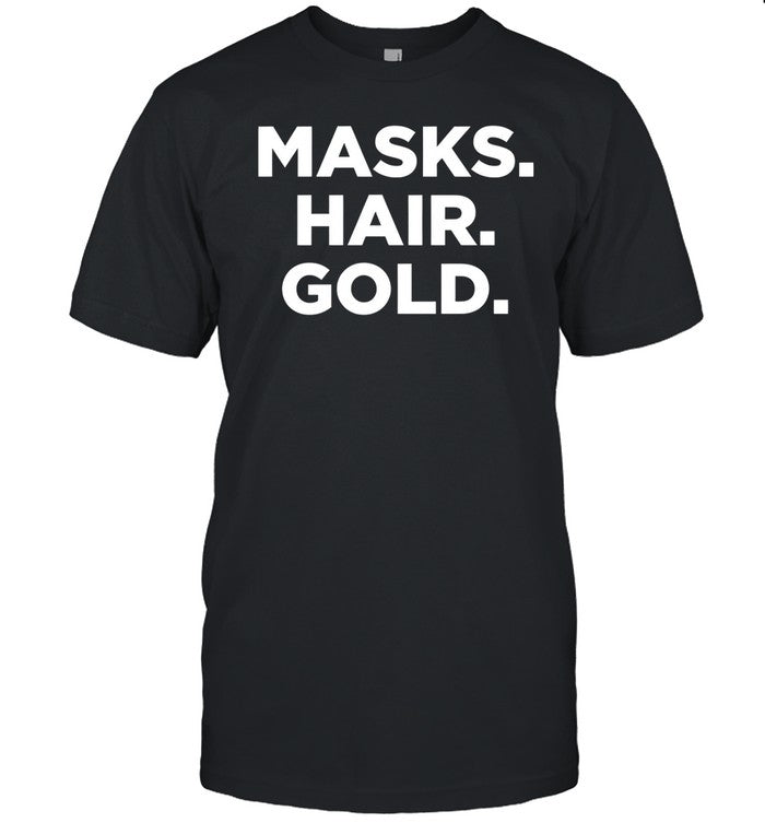 Masks Hair Gold Tee