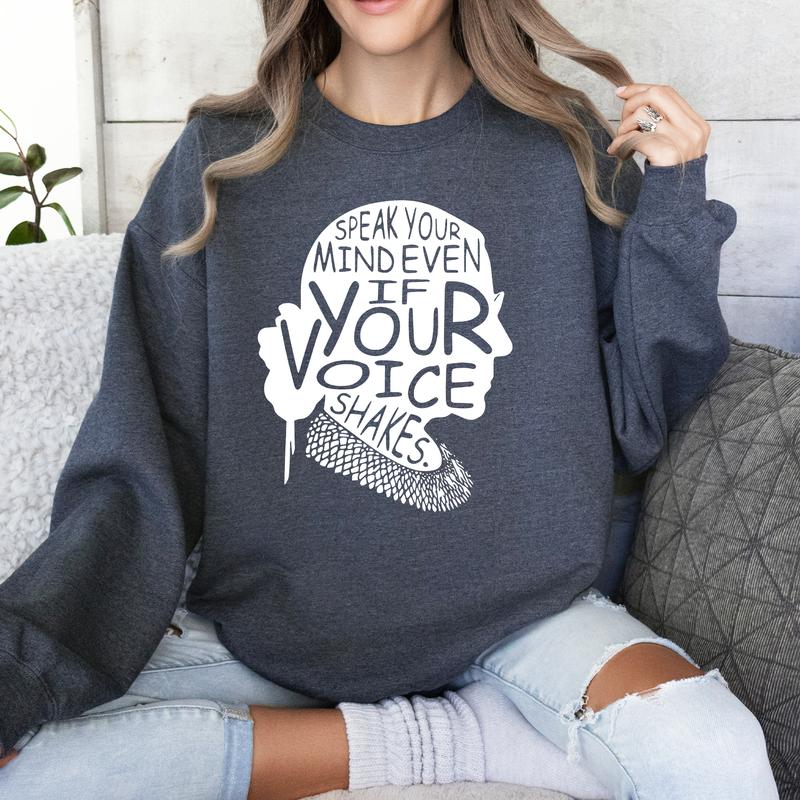 Speak Your Mind Even If Your Voice Shakes Shirt, Ruth Bader Ginsburg Shirt