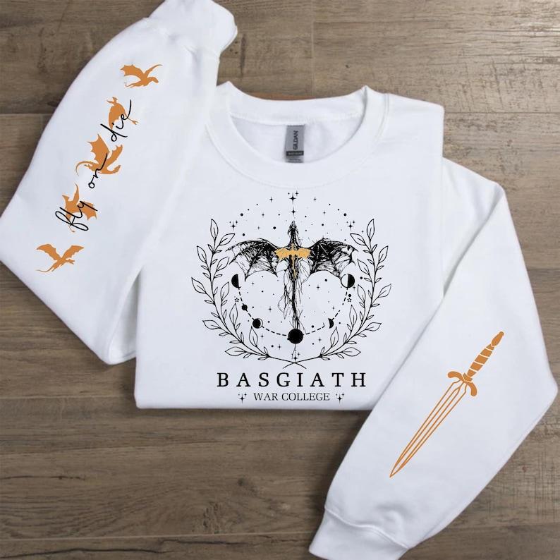 Fourth Wing Sweatshirt, Basgiath War College, Dragon Rider, Violet Sorrengail, Xaden Riorson, Riders Quadrant, Fantasy reader, Rebecca Yoros