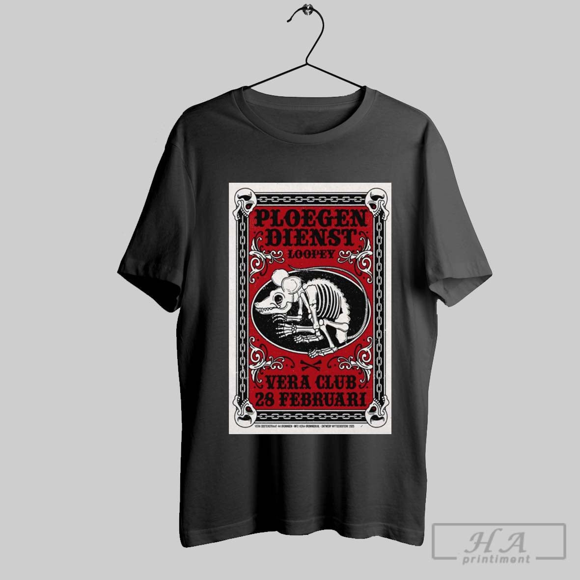 Poster Ploegendienst With Loopey Vera Club February 28 2025 Groningen Netherlands T Shirt