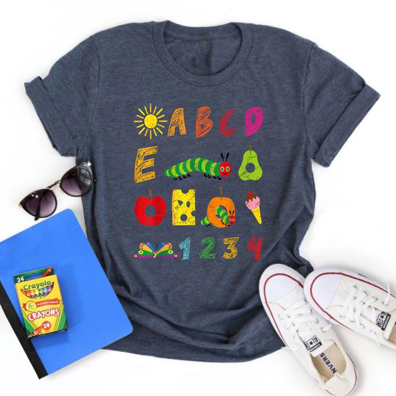 Cute Hungry Caterpillar Transformation Back To School T-Shirt, We Are Hungry For Knowledge, I Still Read Children's Books Shirt, Elementary Teacher, C