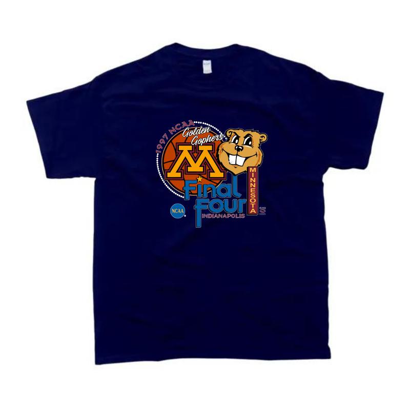 Vintage University Of Minnesota Golden Gopher Casual Menswear Top