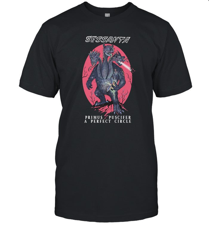T-Shirt Sessanta 60th Birthday Primus, Puscifer, A Perfect Circle Boch Center, Boston April 3, 2024