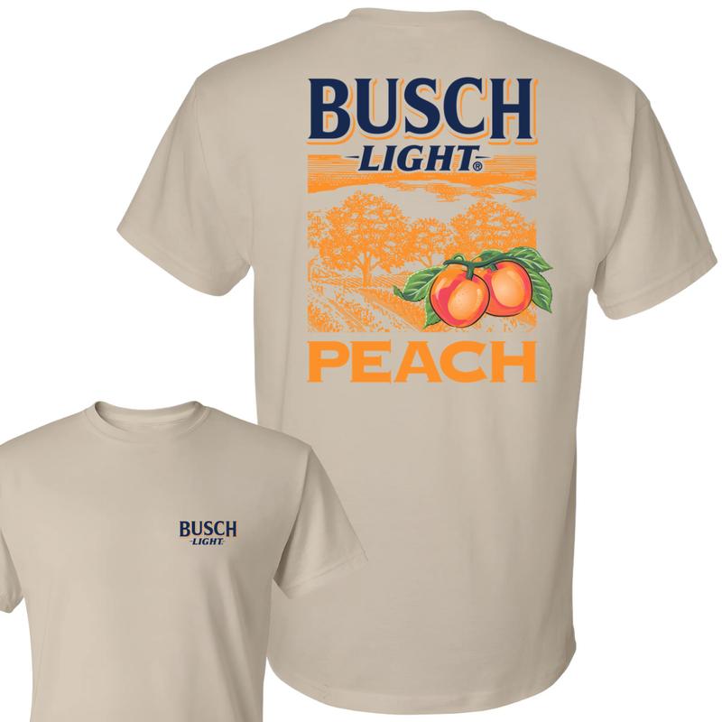 Busch Light Peach Scenic 2 Sides T-shirt, Busch Light Unisex T-shirt Full Color For Men, For Women, Busch Light Beer Tshirt