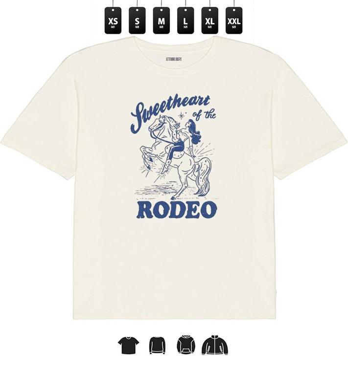 Rodeo, Sweetheart Of Rodeo  - Unisex Heavy Taped neck T-Shirt, Gifts