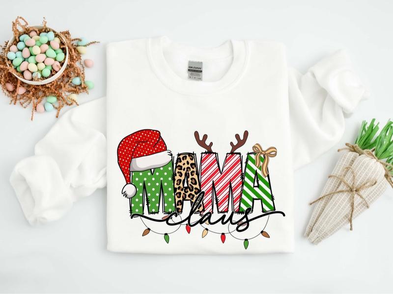Mama Claus Sweatshirt, Merry Christmas Sweatshirt, Christmas Shirt, Christmas Sweatshirt, Christmas Gift For Mama, Christmas Mama Sweatshirt, Gift for