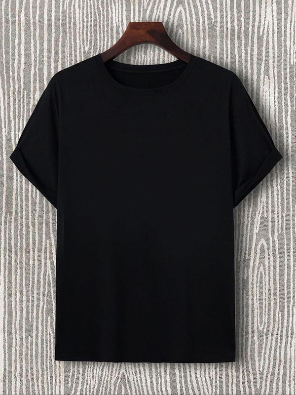Men's Regular Fit  Me VS Me  Letter Print Round Neck Tee, Street Fashion StreetwearÃ‚Â Short Sleeve T-shirt for Daily Wear, Graphic Tees, Casual Comfy Kn