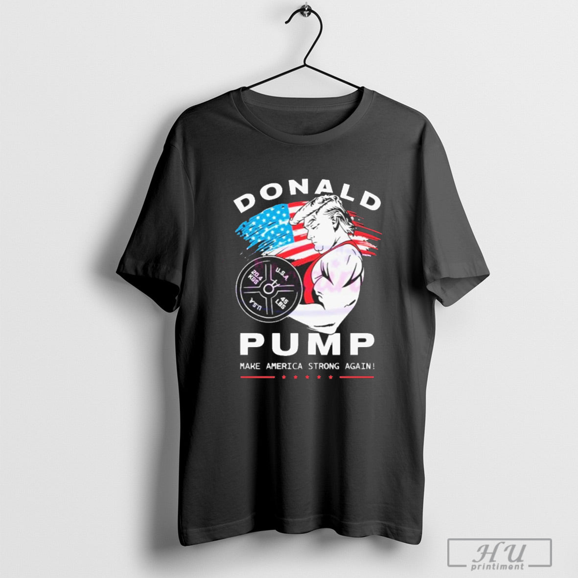 Retro Donald Pump Make America Strong Again Flag America T Shirts Sweatshirt