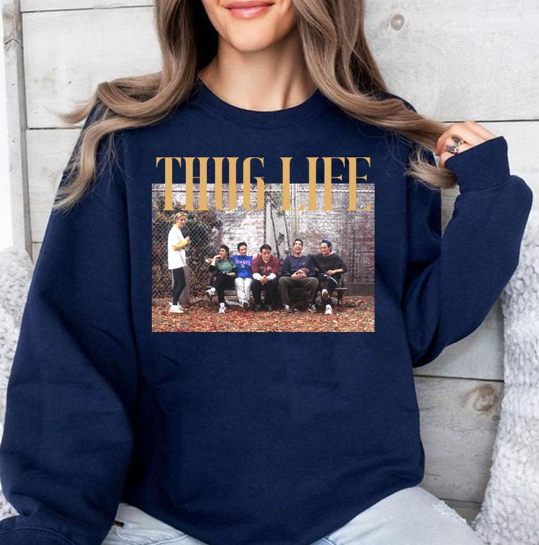 THUGLIFE Friends Thanksgiving Football Shirt  Football Shirt, Digital Design, Friends, Fall, ThanksgivinglogoAnalyze Listing Shirt Unisex