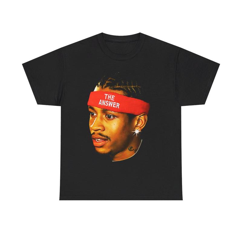 Allen Iverson Retro Vintage 90s Styled Graphic T-Shirt Ball Fan Basketball Legend Tee Casual Classic Cotton Menswear Top Tshirt Streetwear Comfy Day O