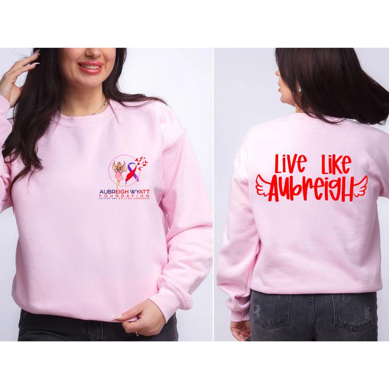Aubreigh Wyatt Hoodie, Live Like Aubreigh Double sided Sweater, Womenswear Hoodie & Sweaters,Gift For Women,Live Like Aubreigh Sweatshirt