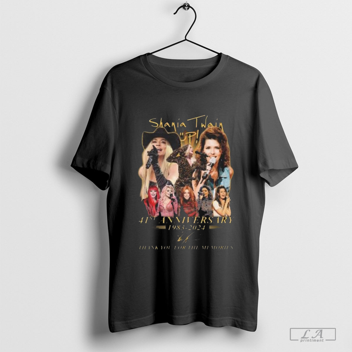 Shania Twain 41st anniversary 1983 2024 thank you for the memories signature shirt