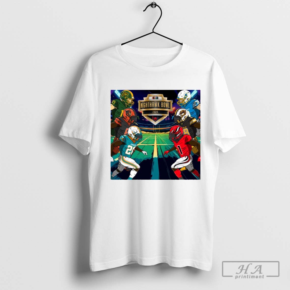 Poster Nlf Dolphins Cardinals Chargers Buccaneers Playoff This Year Nighthawk Bowl 2024 Painting T Shirt