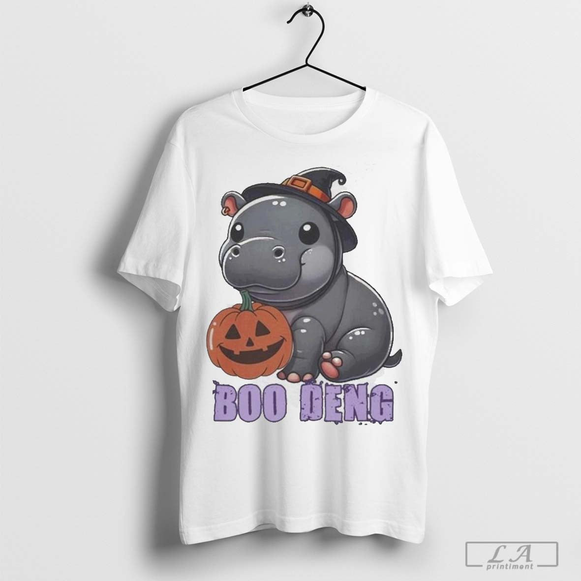 Premium Moo Deng Baby Hippo and Bouncy Pig Thai Halloween 2024 T-Shirt